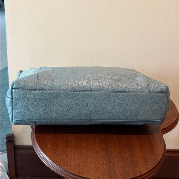 Coach Scout hobo bag  24770 pebbled Leather mineral blue gunmetal HW EUC - Picture 12 of 17